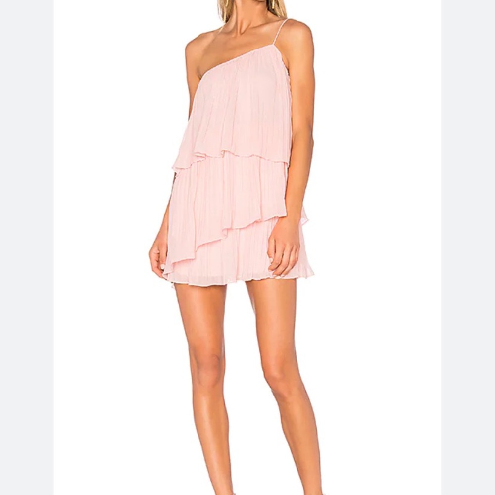 NBD Girlfriend Material Dress in Blush, Size XS